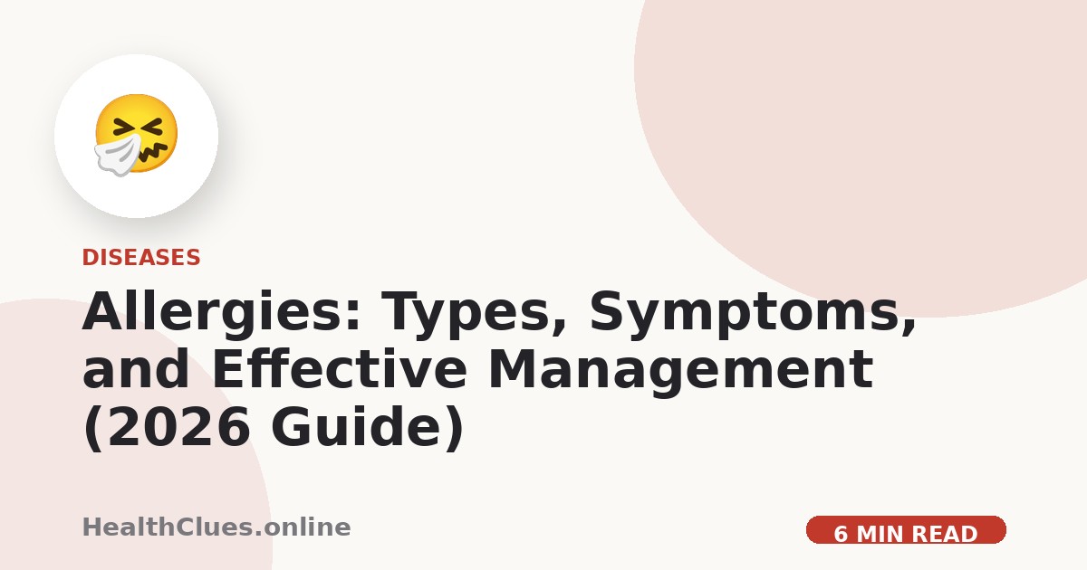 Allergies: Types, Symptoms, and Effective Management (2026 Guide)
