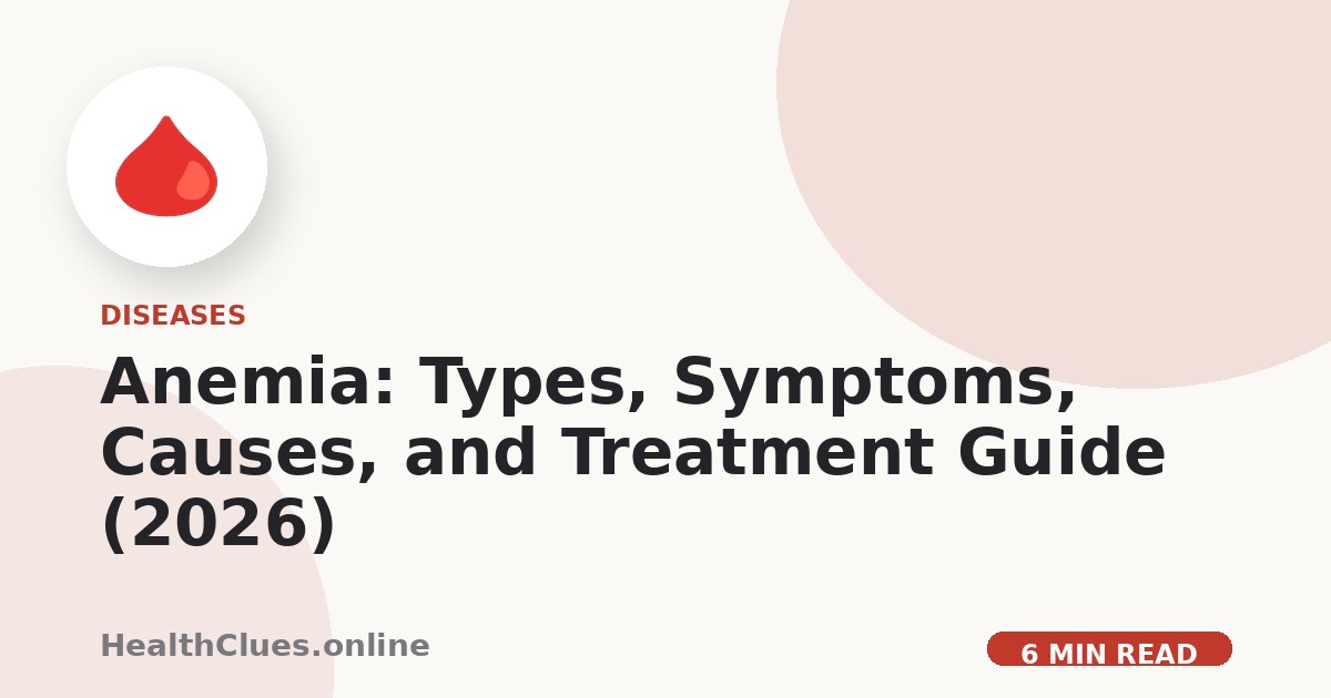 Anemia: Types, Symptoms, Causes, and Treatment Guide (2026)
