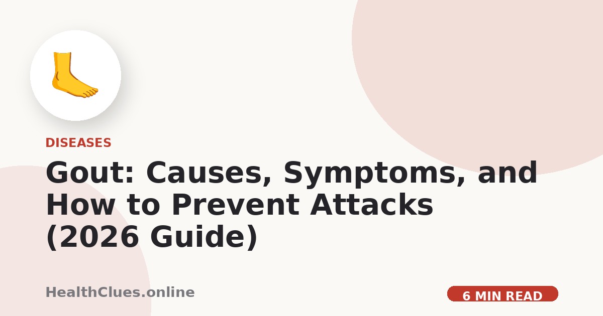 Gout: Causes, Symptoms, and How to Prevent Attacks (2026 Guide)