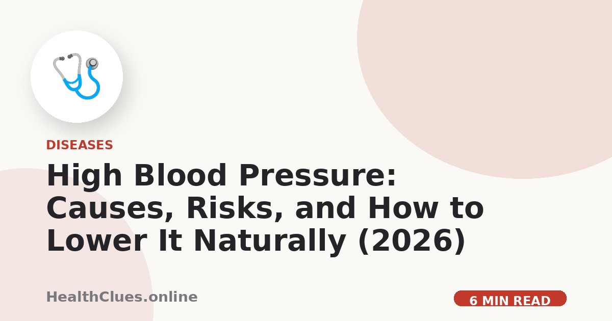 High Blood Pressure: Causes, Risks, and How to Lower It Naturally (2026)