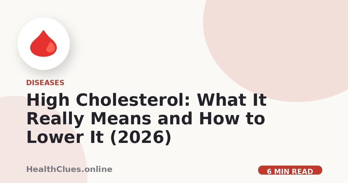 High Cholesterol: What It Really Means and How to Lower It (2026)