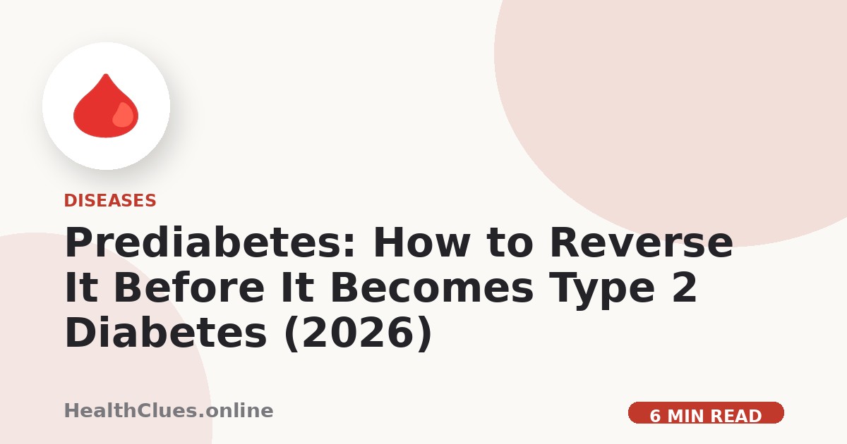 Prediabetes: How to Reverse It Before It Becomes Type 2 Diabetes (2026)
