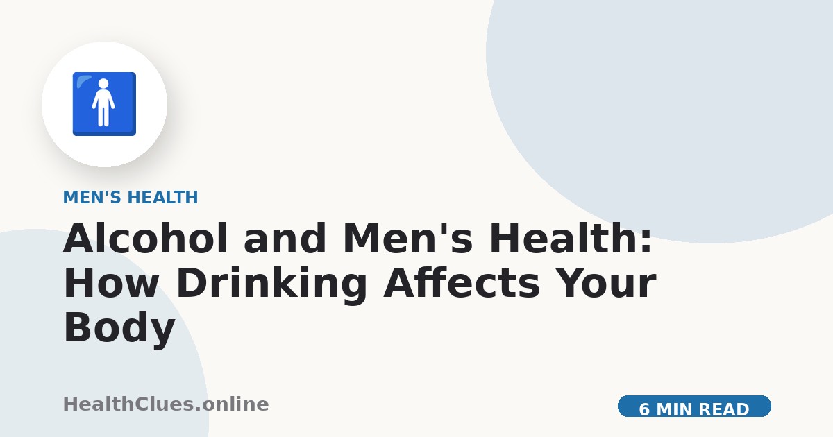 Alcohol and Men's Health: How Drinking Affects Your Body