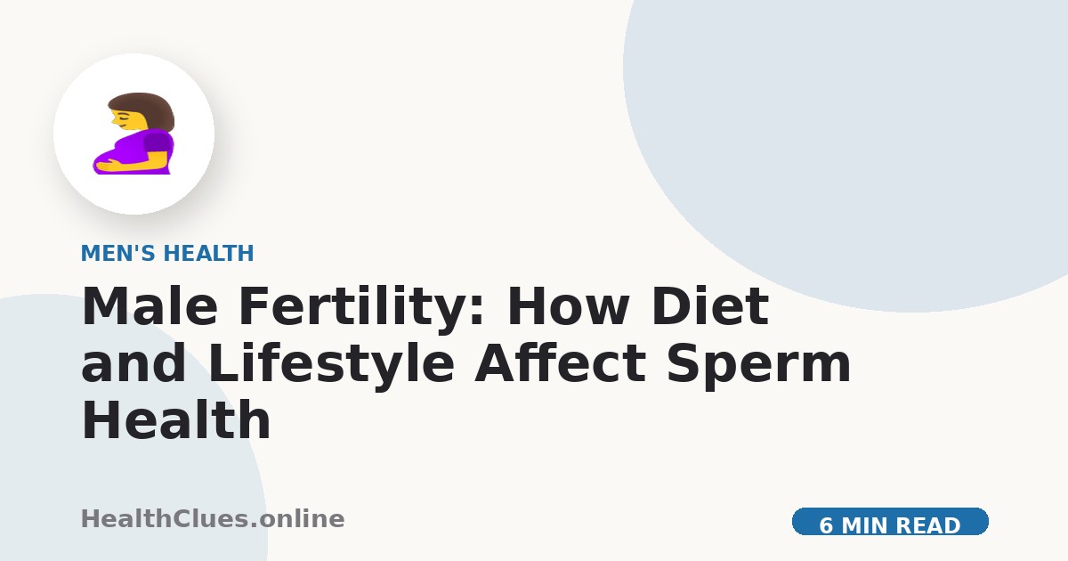 Male Fertility: How Diet and Lifestyle Affect Sperm Health