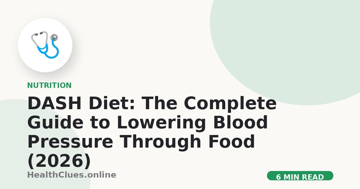 DASH Diet: The Complete Guide to Lowering Blood Pressure Through Food (2026)