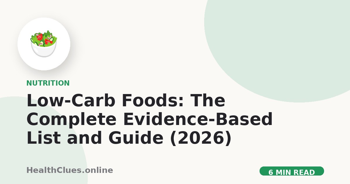Low-Carb Foods: The Complete Evidence-Based List and Guide (2026)