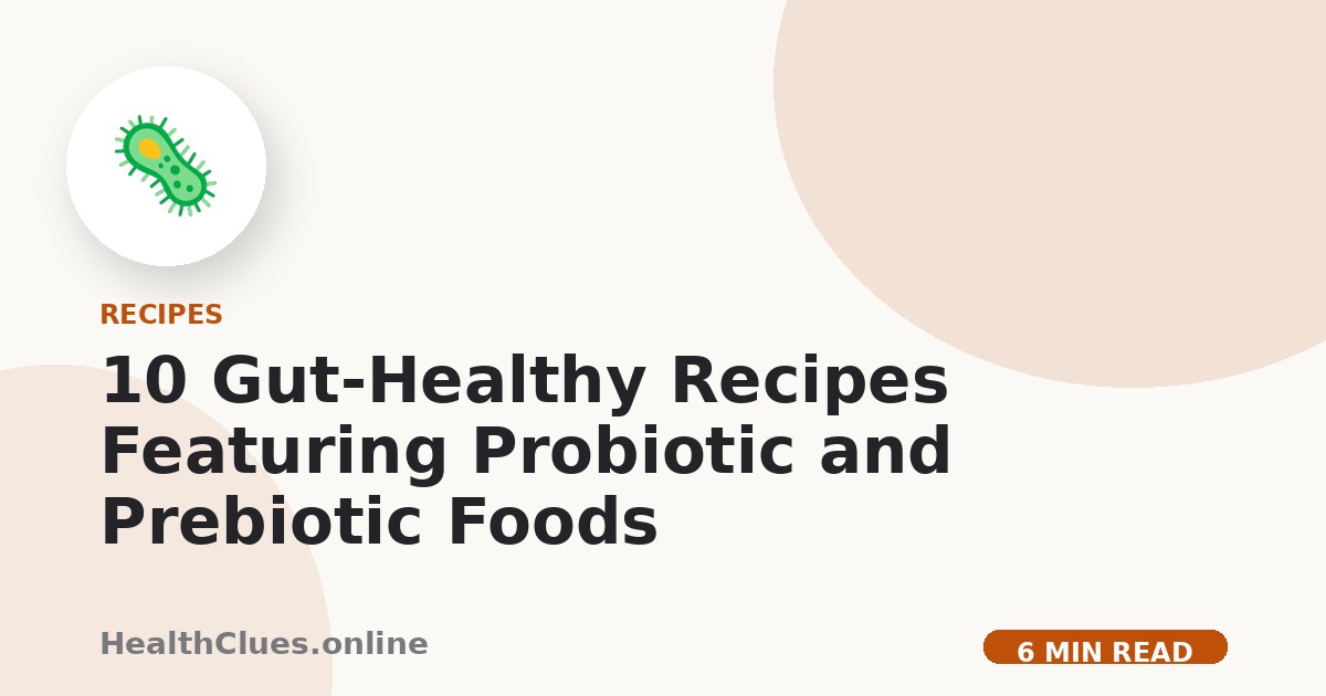 10 Gut-Healthy Recipes Featuring Probiotic and Prebiotic Foods