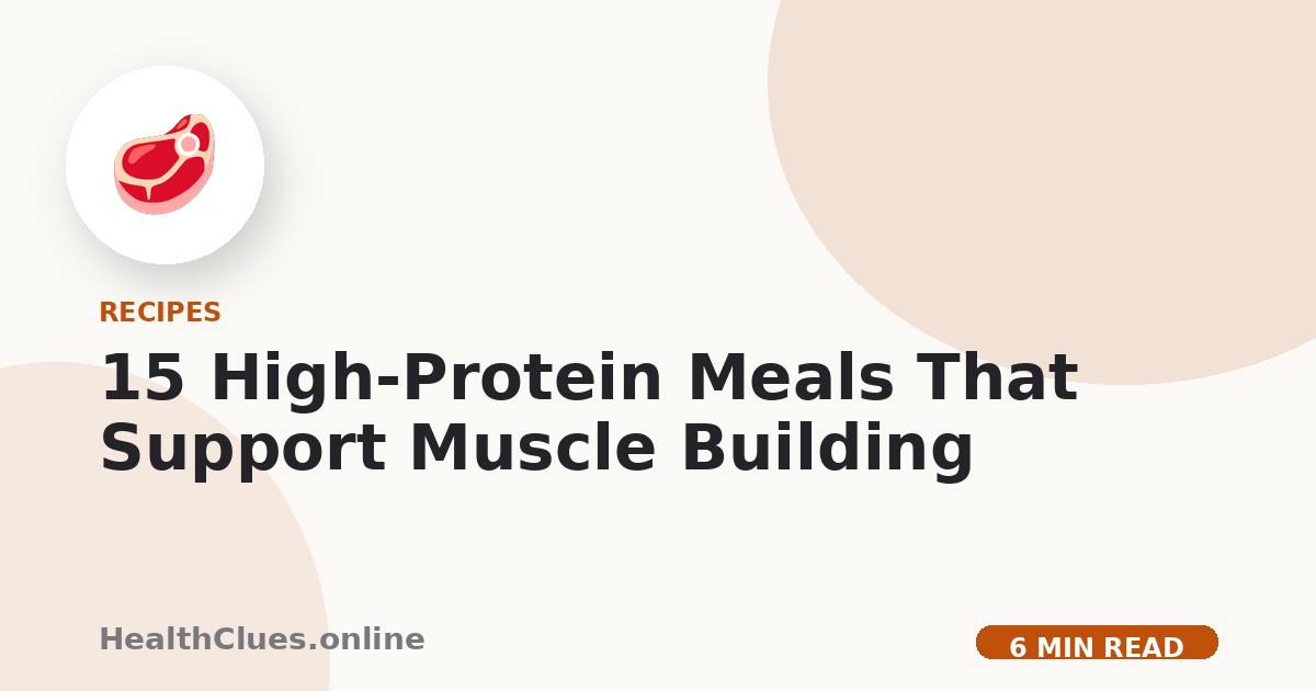 15 High-Protein Meals That Support Muscle Building