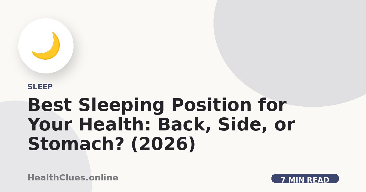 Best Sleeping Position for Your Health: Back, Side, or Stomach? (2026)