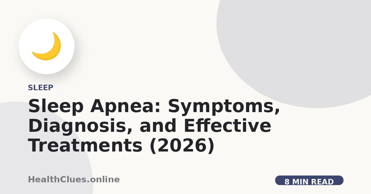 Sleep Apnea: Symptoms, Diagnosis, and Effective Treatments (2026)