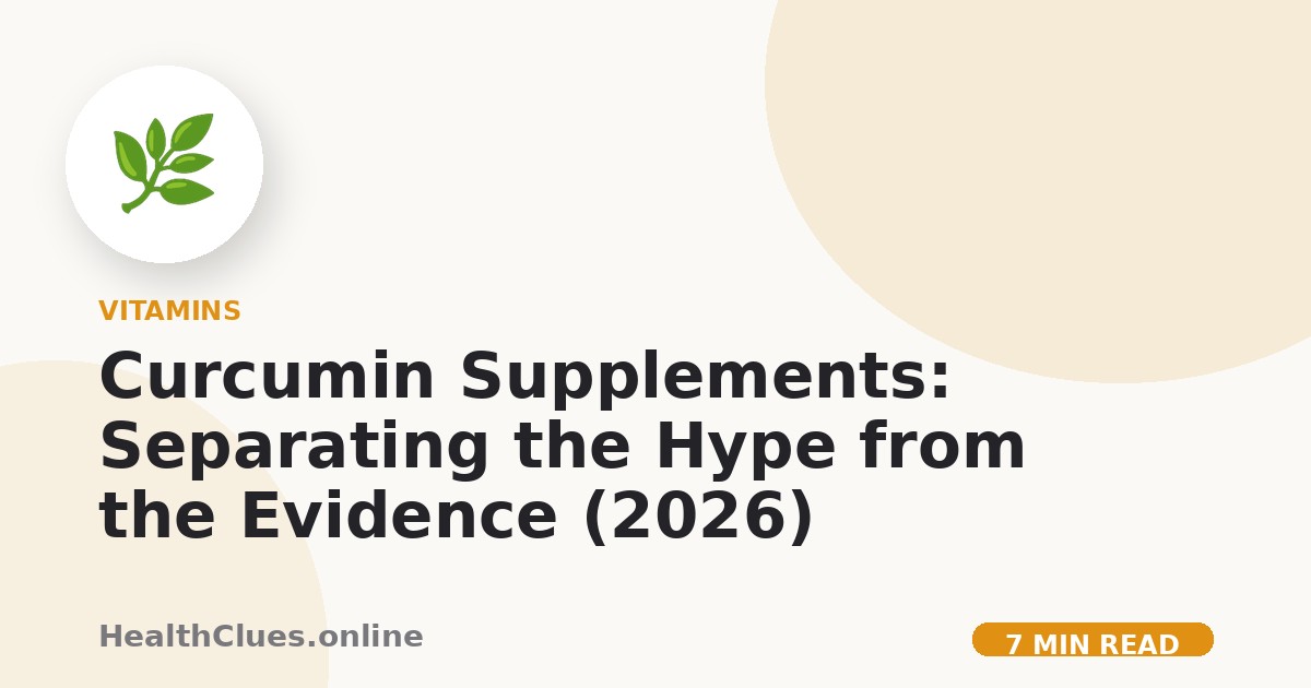 Curcumin Supplements: Separating the Hype from the Evidence (2026)