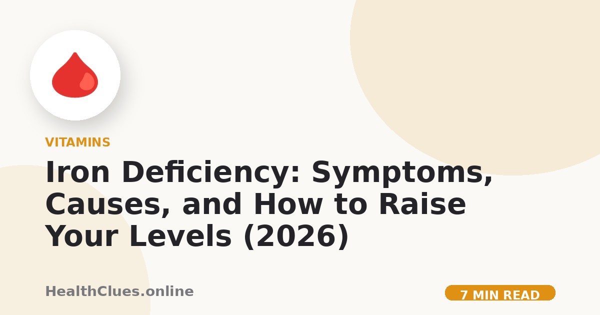 Iron Deficiency: Symptoms, Causes, and How to Raise Your Levels (2026)