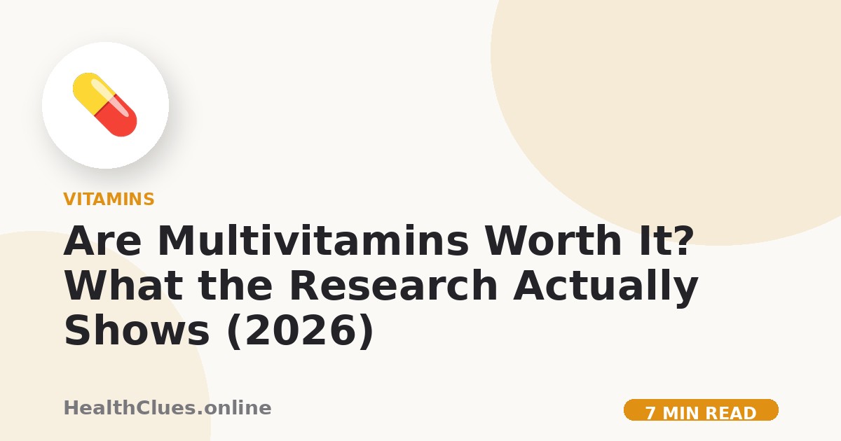 Are Multivitamins Worth It? What the Research Actually Shows (2026)