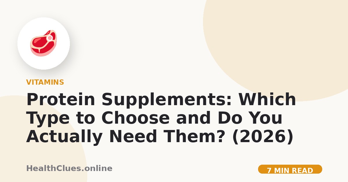 Protein Supplements: Which Type to Choose and Do You Actually Need Them? (2026)