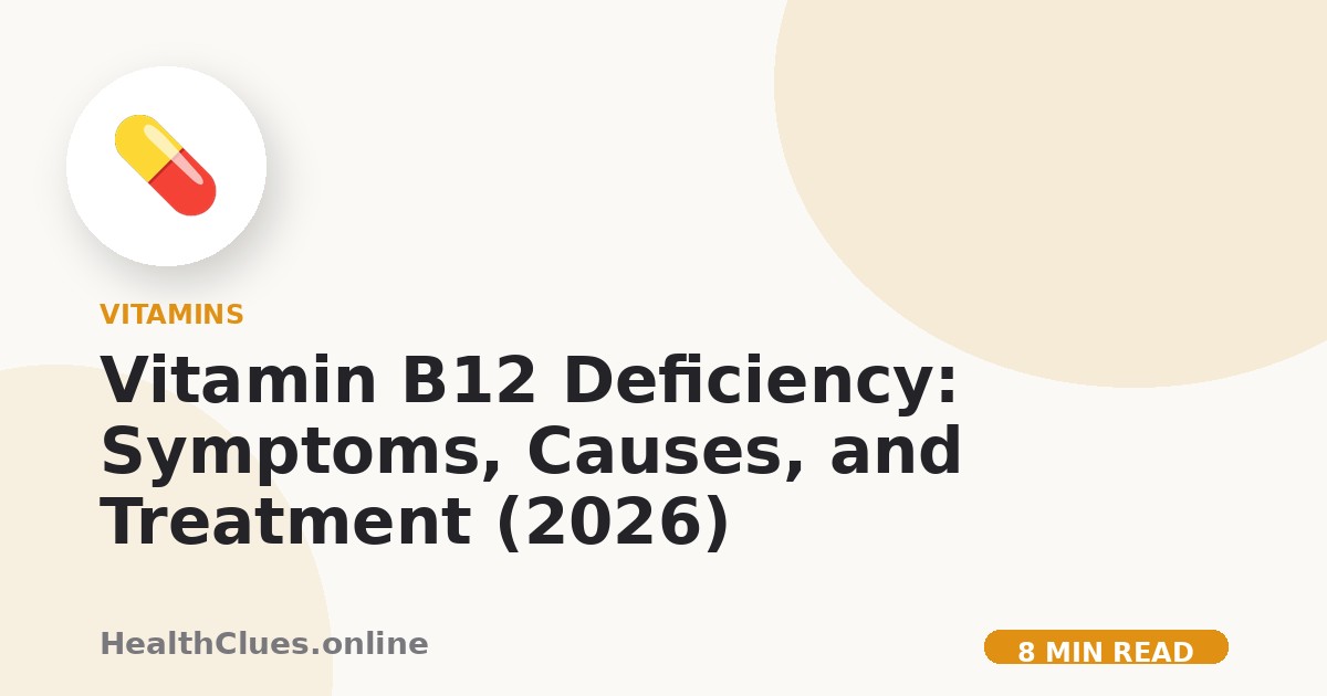 Vitamin B12 Deficiency: Symptoms, Causes, and Treatment (2026)