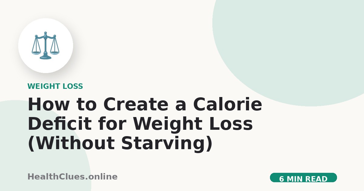 How to Create a Calorie Deficit for Weight Loss (Without Starving)