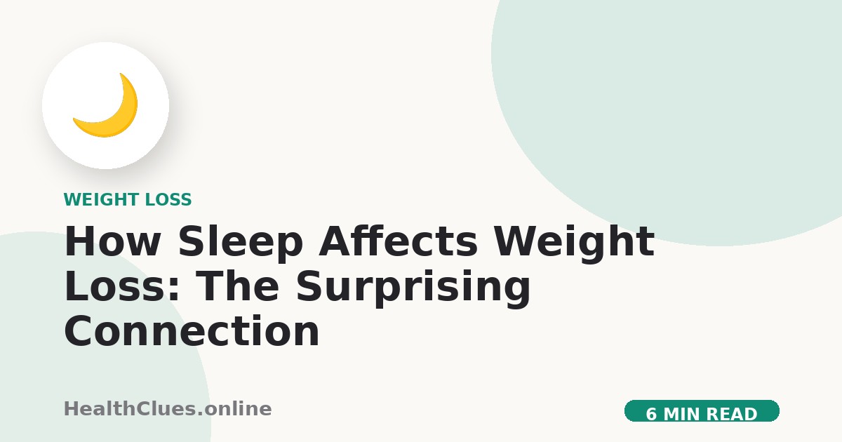 How Sleep Affects Weight Loss: The Surprising Connection