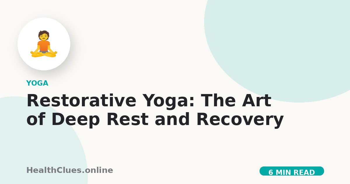 Restorative Yoga: The Art of Deep Rest and Recovery